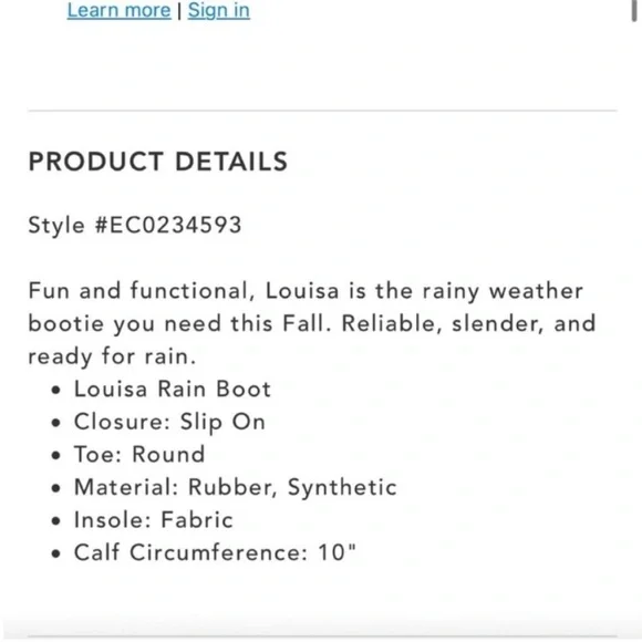 Sam Edelman Louisa rain boots size 5 - Picture 10 of 10